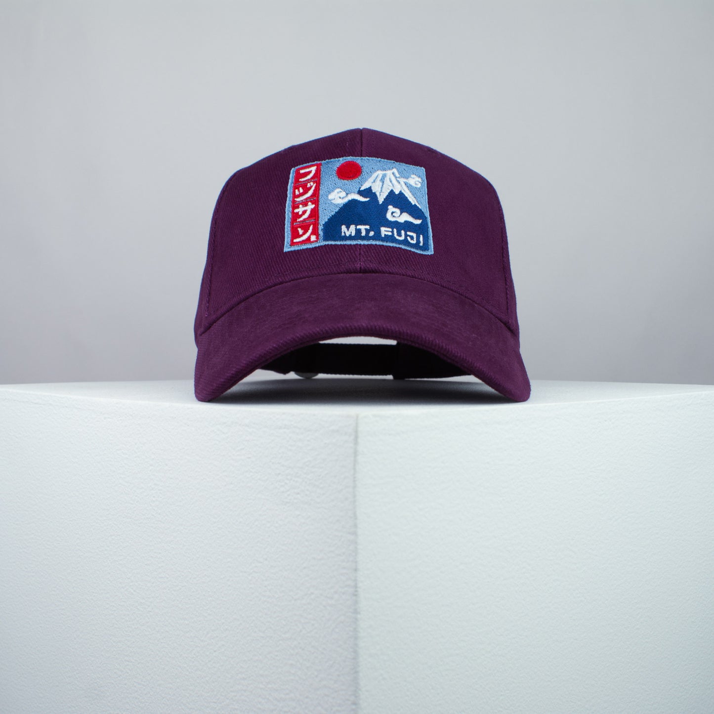 Mount Fuji embroidered baseball cap burgundy / mountain / japan / japanese / hiking /streetwear / embroidery / patch / dad / hat / cap / clothing // Hatty Hats / iron on patch / dad hat embroidered patch / badge / applique / embroidered / punk patches / trucker hat / snapback / caps / dad hats / baseball hat / mens hat / womens hat / embroidered hat / dad cap / embroidered cap