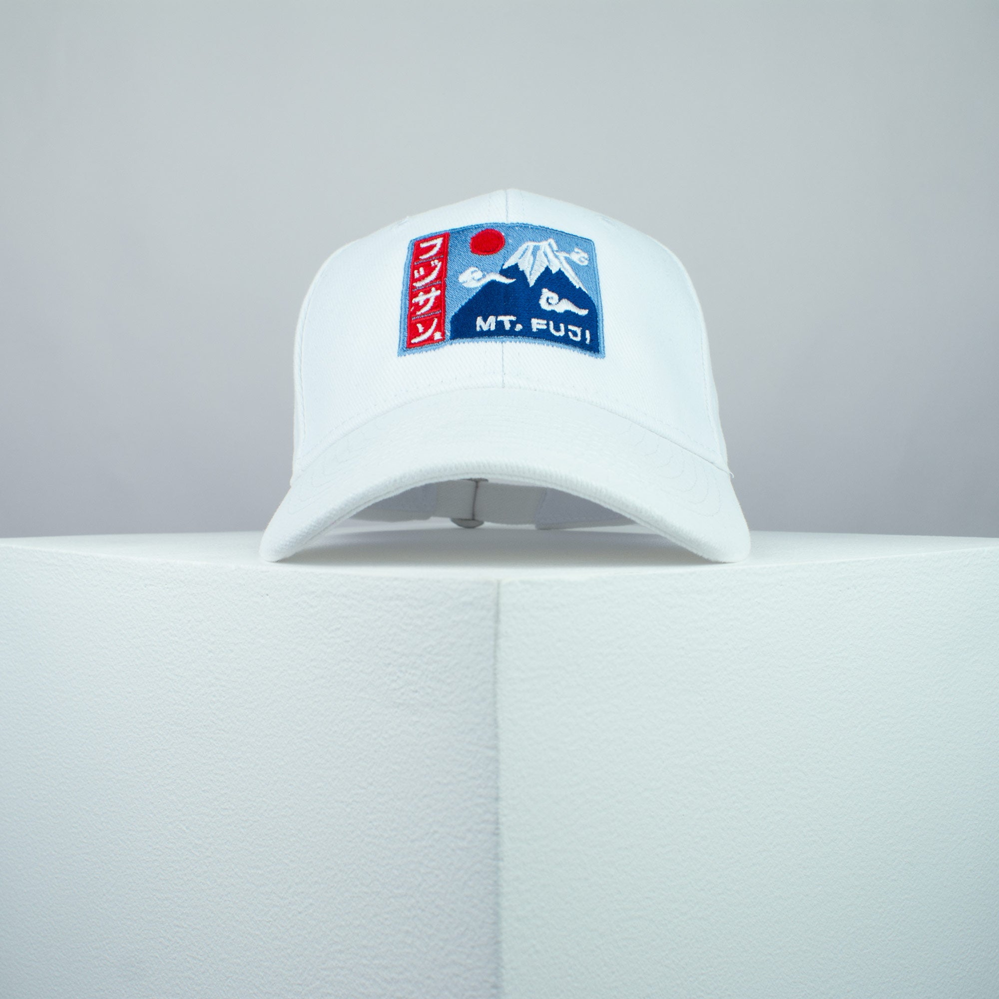 Mount Fuji embroidered baseball cap white / mountain / japan / japanese / hiking /streetwear / embroidery / patch / dad / hat / cap / clothing // Hatty Hats / iron on patch / dad hat embroidered patch / badge / applique / embroidered / punk patches / trucker hat / snapback / caps / dad hats / baseball hat / mens hat / womens hat / embroidered hat / dad cap / embroidered cap
