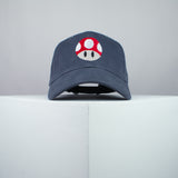 Super Mario Mushroom embroidered baseball cap grey / mario / nintendo / gamer / gaming / embroidery / patch / hat / dad hat / cap / iron on patch / embroidered patch / badge / applique / embroidered / punk patches / trucker hat / snapback / caps / dad hats / baseball hat / mens hat / womens hat / embroidered hat / dad cap / embroidered cap