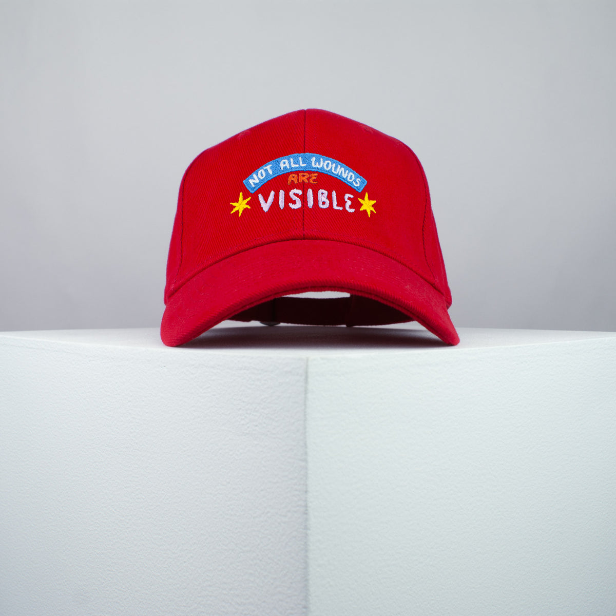 Not all wounds are visible embroidered baseball cap red / yoga / mental health / self care / gift for her / embroidery / patch / hat / dad hat / cap // Hatty Hats / iron on patch / embroidered patch / badge / applique / embroidered / punk patches / trucker hat / snapback / caps / dad hats / baseball hat / mens hat / womens hat / embroidered hat / dad cap / embroidered cap