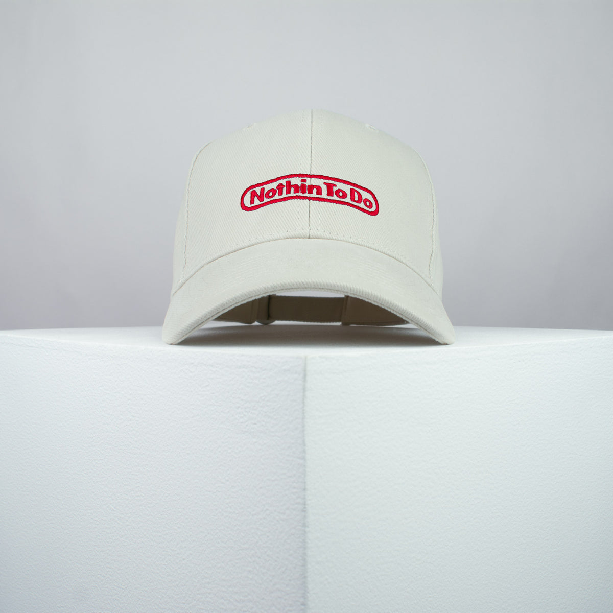 NothinToDo / Nintendo embroidered baseball cap beige / brand twisters / retro / gamer / gaming / embroidery / patch / dad / hat / cap / clothing // Hatty Hats / iron on patch / dad hat embroidered patch / badge / applique / embroidered / punk patches / trucker hat / snapback / caps / dad hats / baseball hat / mens hat / womens hat / embroidered hat / dad cap / embroidered cap