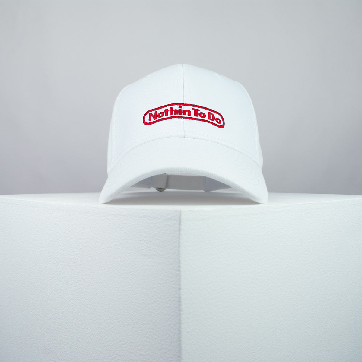 NothinToDo / Nintendo embroidered baseball cap white / brand twisters / retro / gamer / gaming / embroidery / patch / dad / hat / cap / clothing // Hatty Hats / iron on patch / dad hat embroidered patch / badge / applique / embroidered / punk patches / trucker hat / snapback / caps / dad hats / baseball hat / mens hat / womens hat / embroidered hat / dad cap / embroidered cap