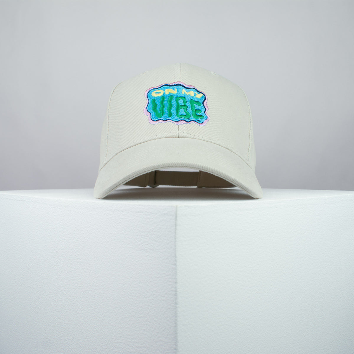 On my vibe embroidered baseball cap beige / yoga / meditation / anxiety / gift for her / embroidery / patch / hat / dad hat / cap / iron on patch / embroidered patch / badge / applique / embroidered / punk patches / trucker hat / snapback / caps / dad hats / baseball hat / mens hat / womens hat / embroidered hat / dad cap / embroidered cap