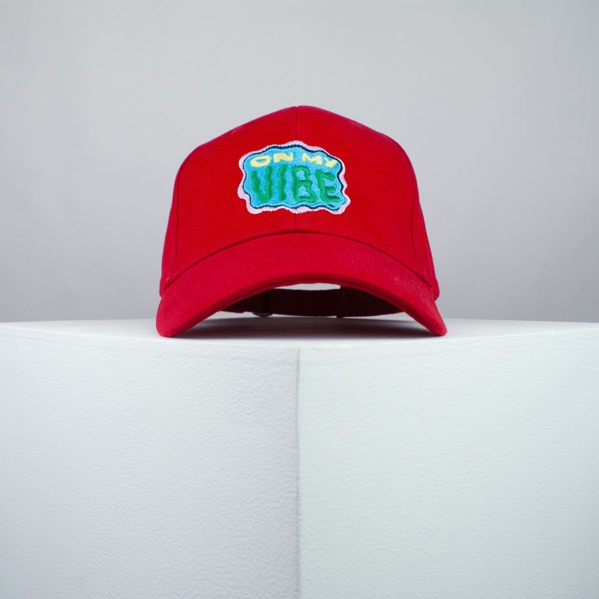 On my vibe embroidered baseball cap red / yoga / meditation / anxiety / gift for her / embroidery / patch / hat / dad hat / cap / iron on patch / embroidered patch / badge / applique / embroidered / punk patches / trucker hat / snapback / caps / dad hats / baseball hat / mens hat / womens hat / embroidered hat / dad cap / embroidered cap