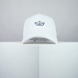 Paper boat embroidered baseball cap white / origami / gift / paper / embroidery / patch / hat / dad hat / cap / iron on patch / embroidered patch / badge / applique / embroidered / punk patches / trucker hat / snapback / caps / dad hats / baseball hat / mens hat / womens hat / embroidered hat / dad cap / embroidered cap