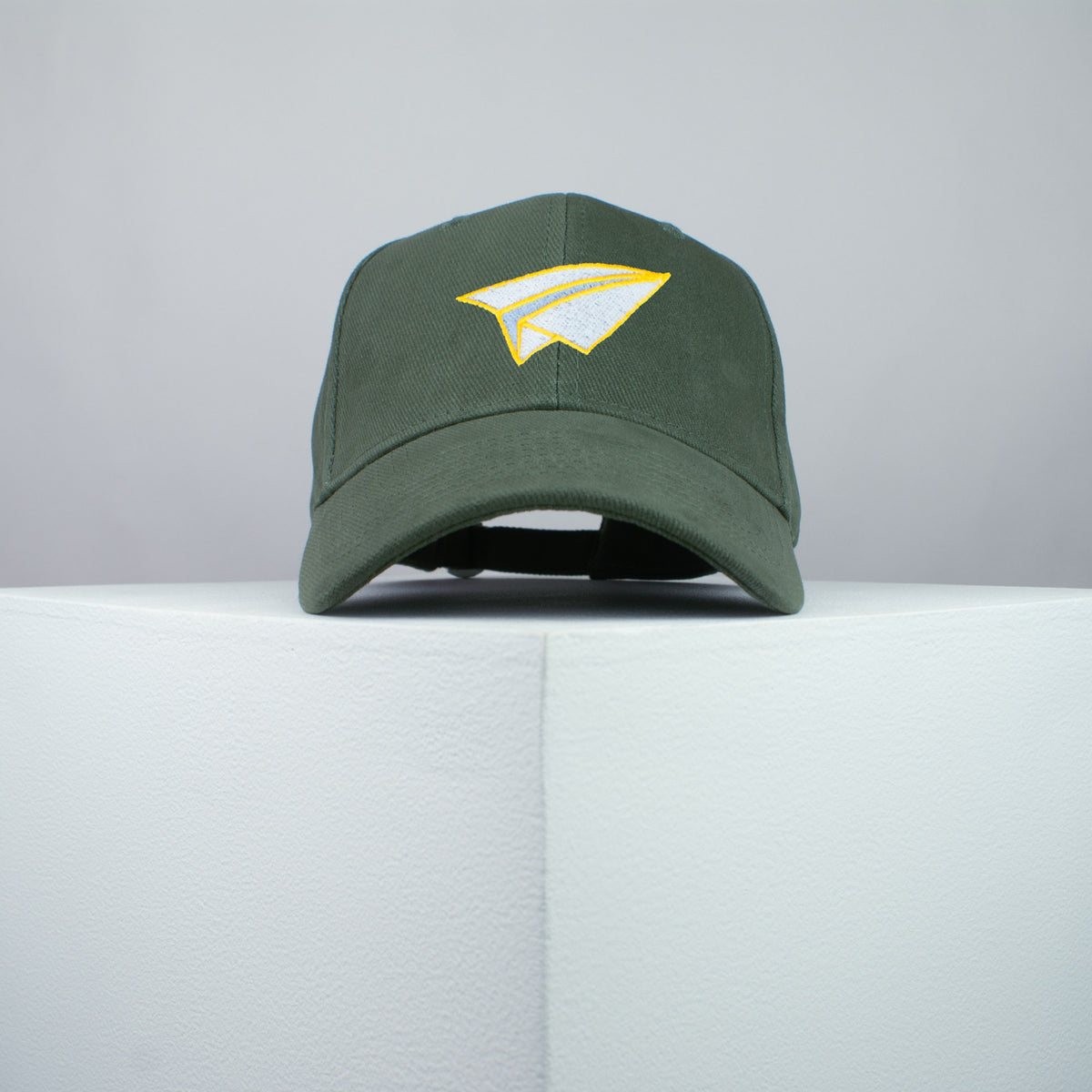 Paper plane embroidered baseball cap olive green / origami / gift / paper / embroidery / patch / hat / dad hat / cap / iron on patch / embroidered patch / badge / applique / embroidered / punk patches / trucker hat / snapback / caps / dad hats / baseball hat / mens hat / womens hat / embroidered hat / dad cap / embroidered cap