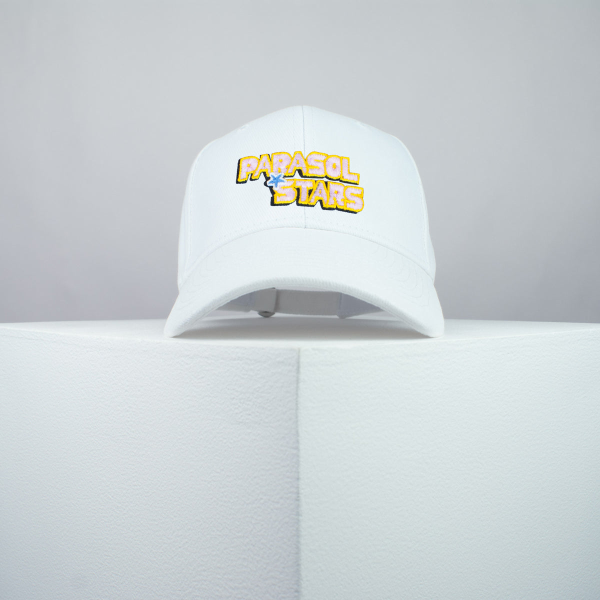 Parasol Stars Nintendo Gameboy game embroidered baseball cap white / retro / vintage / gamer / gaming / embroidery / patch / hat / dad hat / cap / iron on patch / embroidered patch / badge / applique / embroidered / punk patches / trucker hat / snapback / caps / dad hats / baseball hat / mens hat / womens hat / embroidered hat / dad cap / embroidered cap