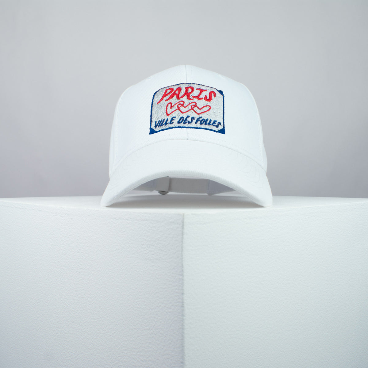 Paris embroidered baseball cap white / France / French / retro / vintage / Eiffel tower / embroidery / patch / dad / hat / cap / clothing // Hatty Hats / iron on patch / dad hat embroidered patch / badge / applique / embroidered / punk patches / trucker hat / snapback / caps / dad hats / baseball hat / mens hat / womens hat / embroidered hat / dad cap / embroidered cap