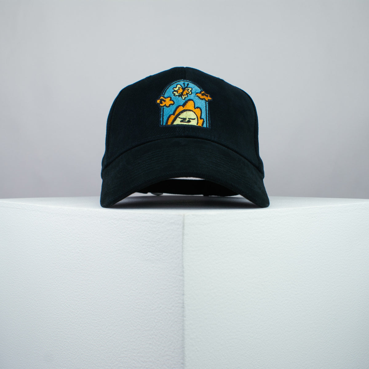 Peeking Butterfly embroidered baseball cap black / happy hippie / boho / bohemian / dragonfly / embroidery / patch / hat / dad hat / cap / iron on patch / embroidered patch / badge / applique / embroidered / punk patches / trucker hat / snapback / caps / dad hats / baseball hat / mens hat / womens hat / embroidered hat / dad cap / embroidered cap