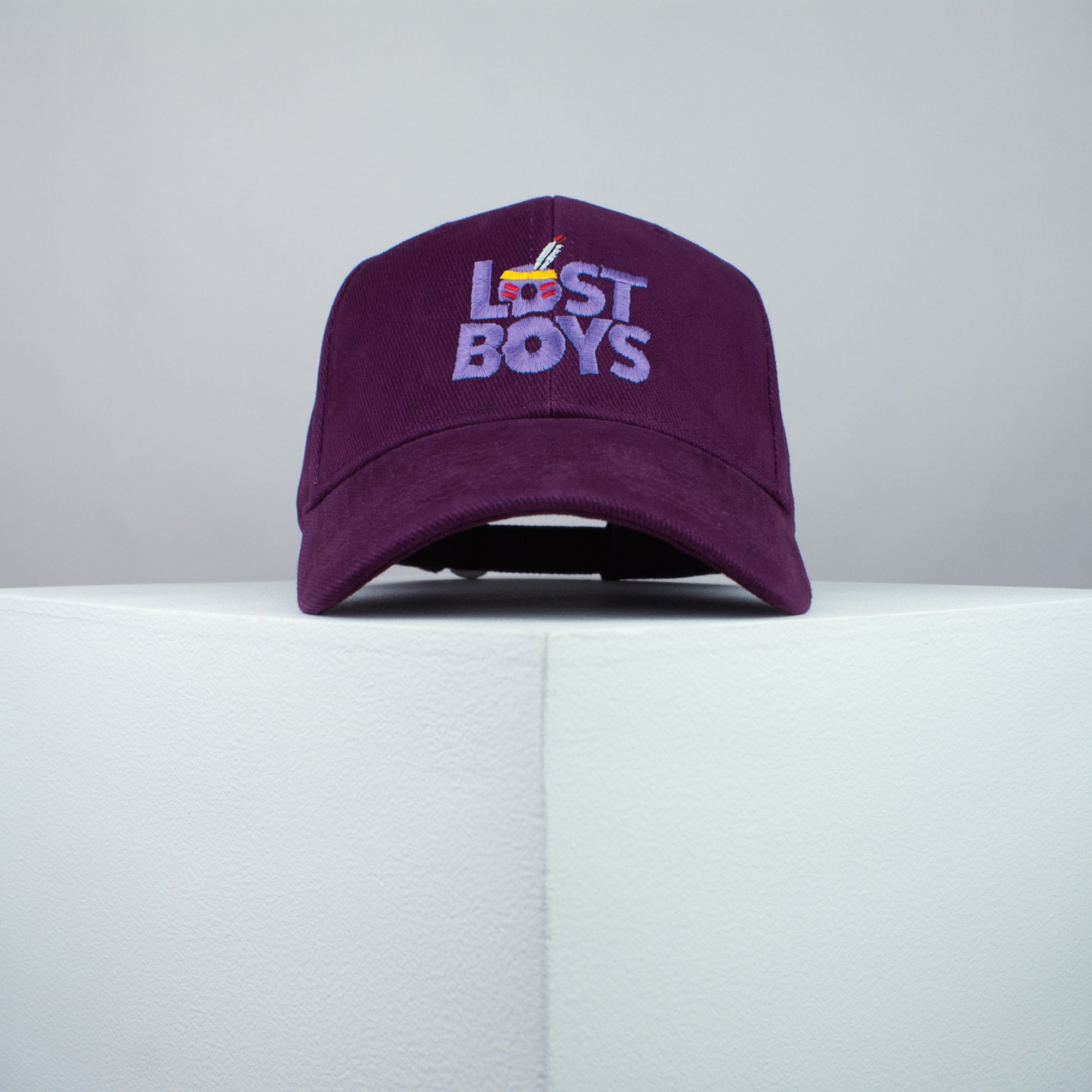 Peter Pan lost boys embroidered baseball cap burgundy / neverland / disney / fairy / tinkerbell / embroidery / patch / dad / hat / cap / clothing // Hatty Hats / iron on patch / dad hat embroidered patch / badge / applique / embroidered / punk patches / trucker hat / snapback / caps / dad hats / baseball hat / mens hat / womens hat / embroidered hat / dad cap / embroidered cap