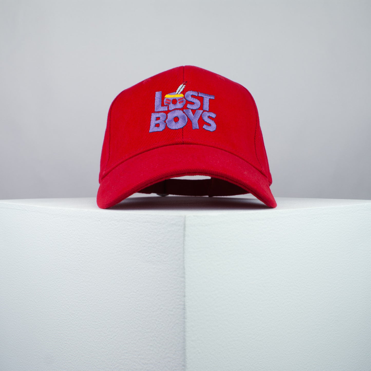 Peter Pan lost boys embroidered baseball cap red / neverland / disney / fairy / tinkerbell / embroidery / patch / dad / hat / cap / clothing // Hatty Hats / iron on patch / dad hat embroidered patch / badge / applique / embroidered / punk patches / trucker hat / snapback / caps / dad hats / baseball hat / mens hat / womens hat / embroidered hat / dad cap / embroidered cap