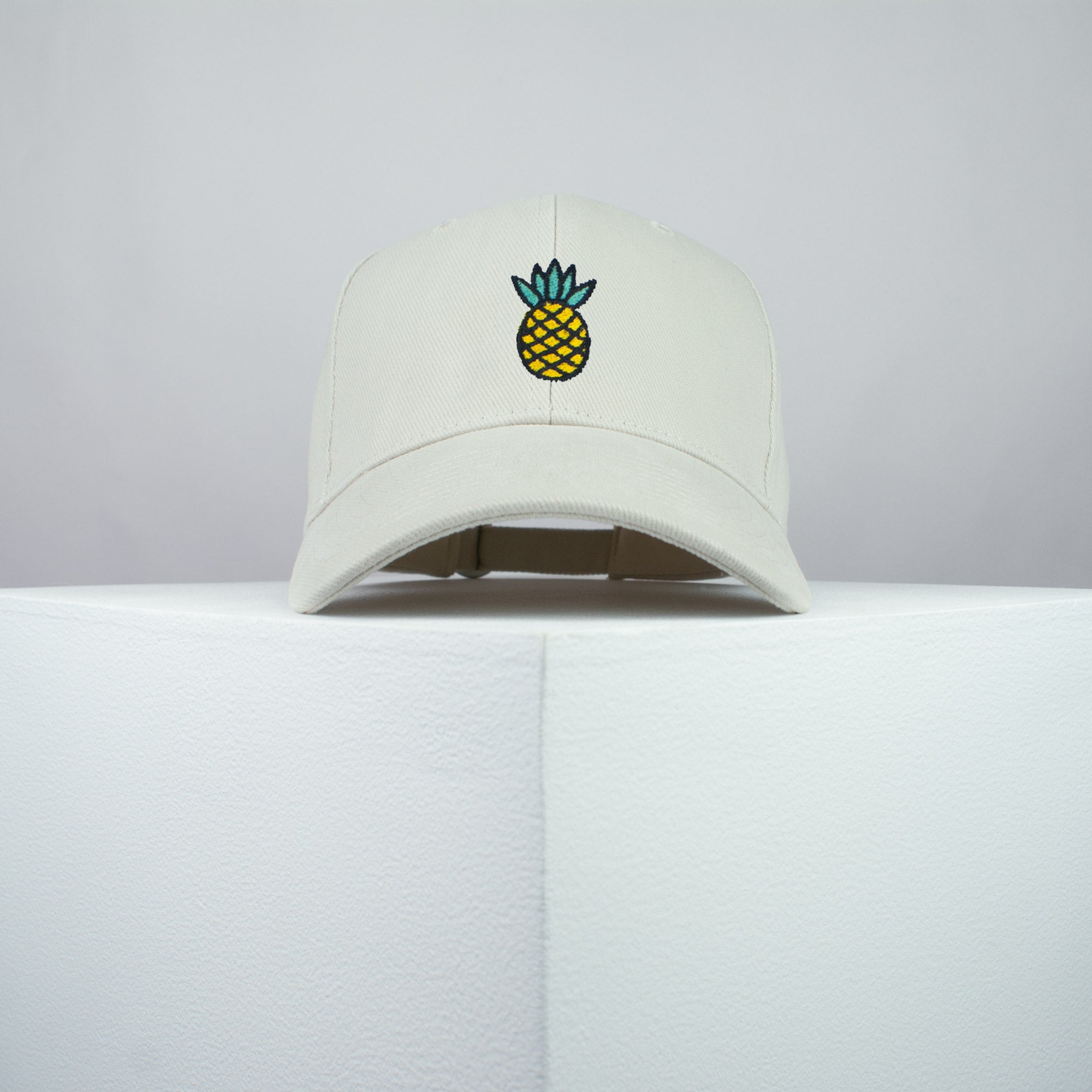 Pineapple embroidered baseball cap beige / vegan / patches / food / embroidery / patch / hat / dad hat / cap / iron on patch / embroidered patch / badge / applique / embroidered / punk patches / trucker hat / snapback / caps / dad hats / baseball hat / mens hat / womens hat / embroidered hat / dad cap / embroidered cap / website