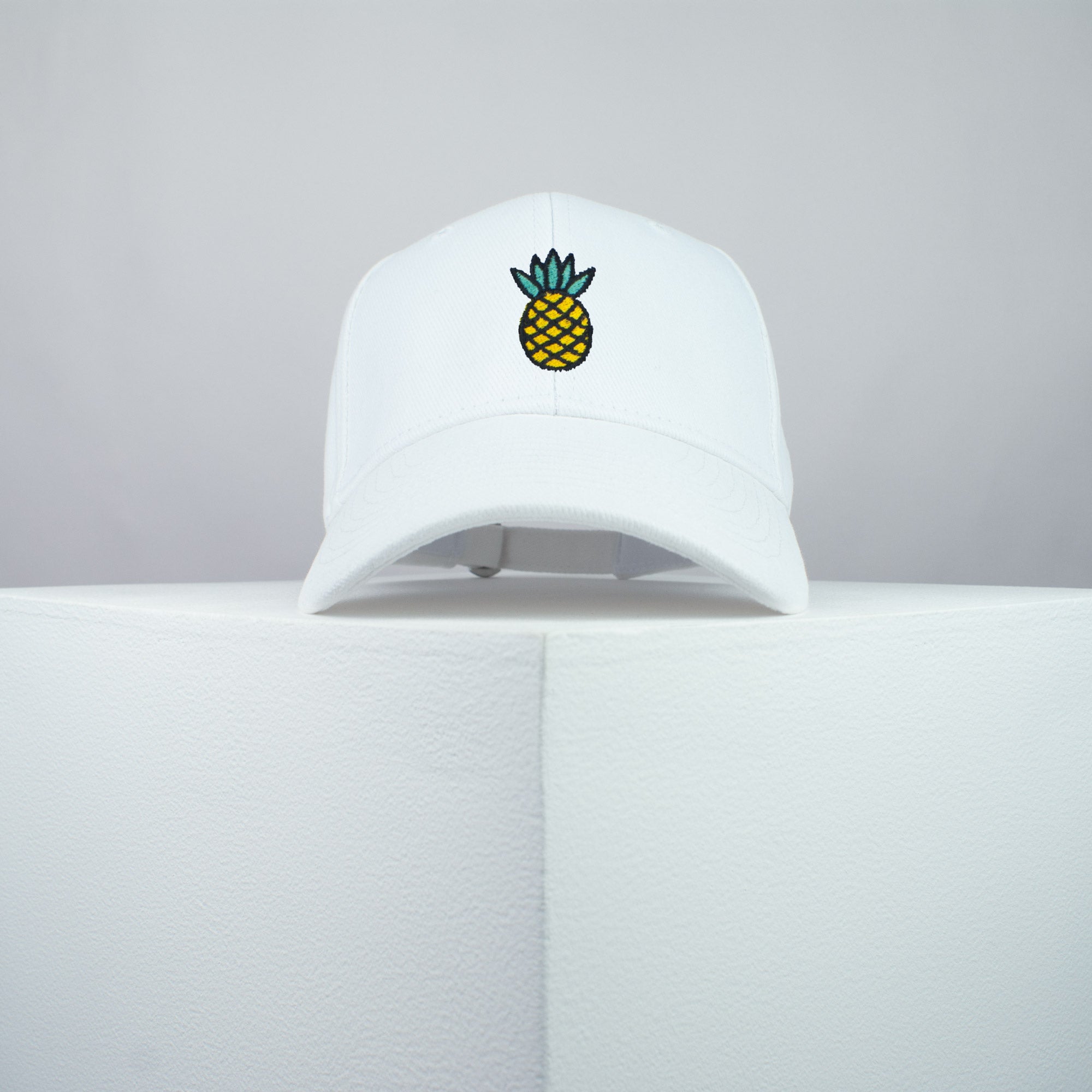 Pineapple embroidered baseball cap white / vegan / patches / food / embroidery / patch / hat / dad hat / cap / iron on patch / embroidered patch / badge / applique / embroidered / punk patches / trucker hat / snapback / caps / dad hats / baseball hat / mens hat / womens hat / embroidered hat / dad cap / embroidered cap / website