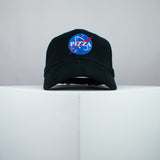 space pizza embroidered baseball cap black / brand twisters / space / food / moon / embroidery / patch / dad / hat / cap / clothing // Hatty Hats / iron on patch / dad hat embroidered patch / badge / applique / embroidered / punk patches / trucker hat / snapback / caps / dad hats / baseball hat / mens hat / womens hat / embroidered hat / dad cap / embroidered cap