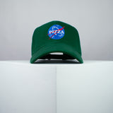 space pizza embroidered baseball cap green / brand twisters / space / food / moon / embroidery / patch / dad / hat / cap / clothing // Hatty Hats / iron on patch / dad hat embroidered patch / badge / applique / embroidered / punk patches / trucker hat / snapback / caps / dad hats / baseball hat / mens hat / womens hat / embroidered hat / dad cap / embroidered cap