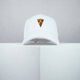 Pizza slice embroidered baseball cap white / pizza / patches / food / embroidery / patch / hat / dad hat / cap / iron on patch / embroidered patch / badge / applique / embroidered / punk patches / trucker hat / snapback / caps / dad hats / baseball hat / mens hat / womens hat / embroidered hat / dad cap / embroidered cap / website
