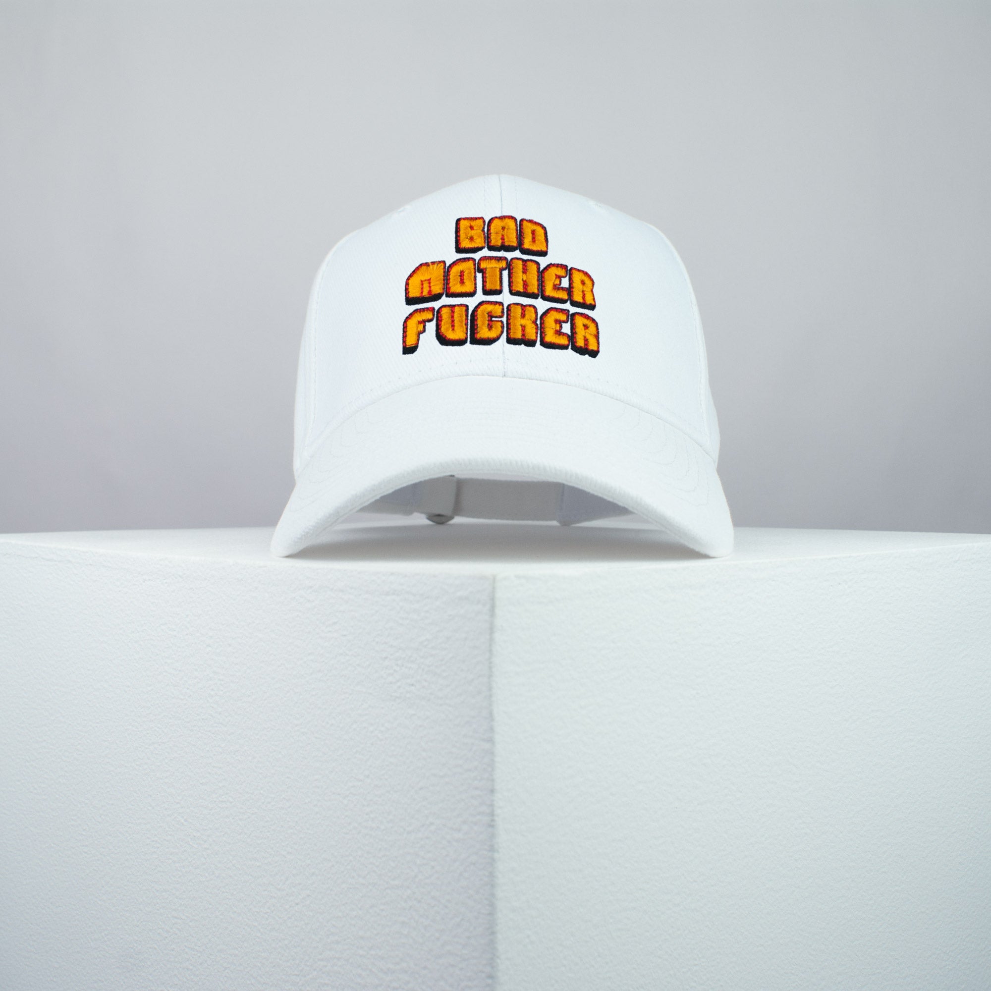 Pulp Fiction bad mother fucker embroidered baseball cap white / wallet / t shirt / poster / dance / embroidery / patch / dad / hat / cap / clothing // Hatty Hats / iron on patch / dad hat embroidered patch / badge / applique / embroidered / punk patches / trucker hat / snapback / caps / dad hats / baseball hat / mens hat / womens hat / embroidered hat / dad cap / embroidered cap