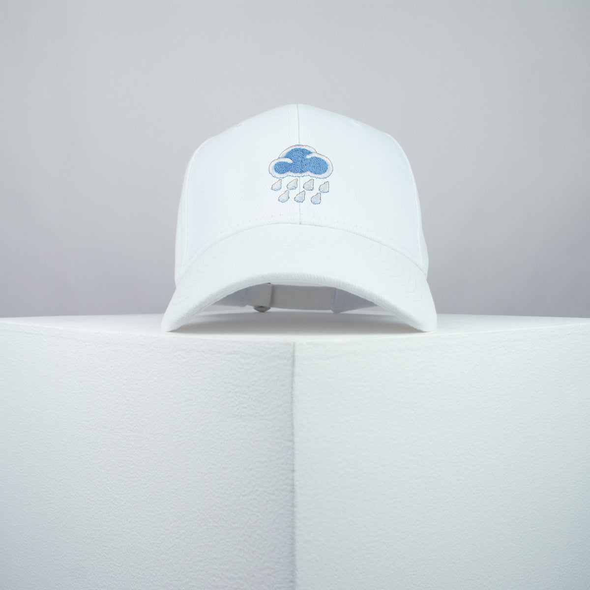 Rainy day embroidered baseball cap white / cloud / patches / anxiety / embroidery / patch / hat / dad hat / cap / iron on patch / embroidered patch / badge / applique / embroidered / punk patches / trucker hat / snapback / caps / dad hats / baseball hat / mens hat / womens hat / embroidered hat / dad cap / embroidered cap / website