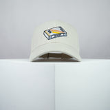 Rocky movie embroidered baseball cap beige / retro VHS / 80s / boxing / vintage / rocky balboa / embroidery / patch / dad / hat / cap / clothing // Hatty Hats / iron on patch / dad hat embroidered patch / badge / applique / embroidered / punk patches / trucker hat / snapback / caps / dad hats / baseball hat / mens hat / womens hat / embroidered hat / dad cap / embroidered cap