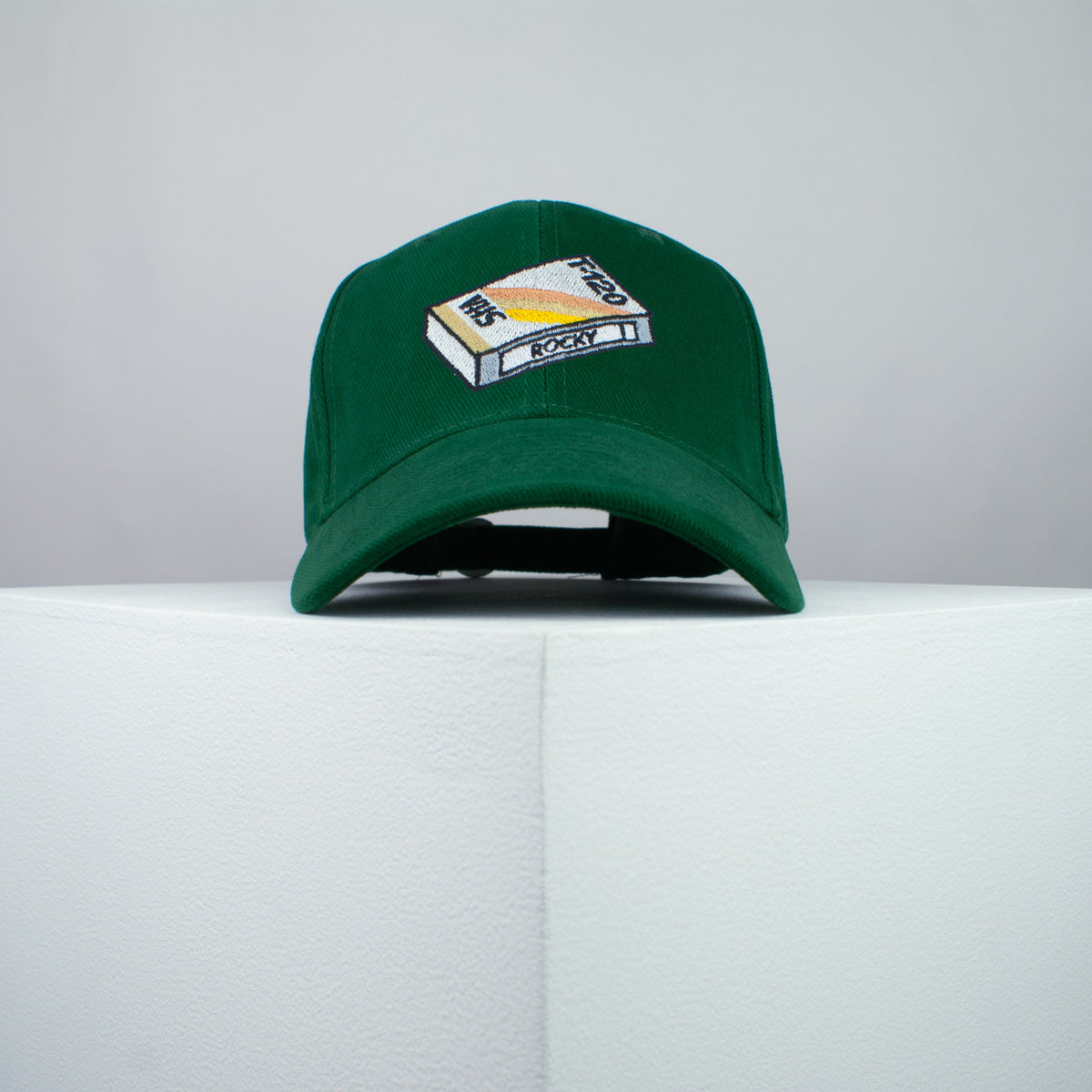 Rocky movie embroidered baseball cap green / retro VHS / 80s / boxing / vintage / rocky balboa / embroidery / patch / dad / hat / cap / clothing // Hatty Hats / iron on patch / dad hat embroidered patch / badge / applique / embroidered / punk patches / trucker hat / snapback / caps / dad hats / baseball hat / mens hat / womens hat / embroidered hat / dad cap / embroidered cap