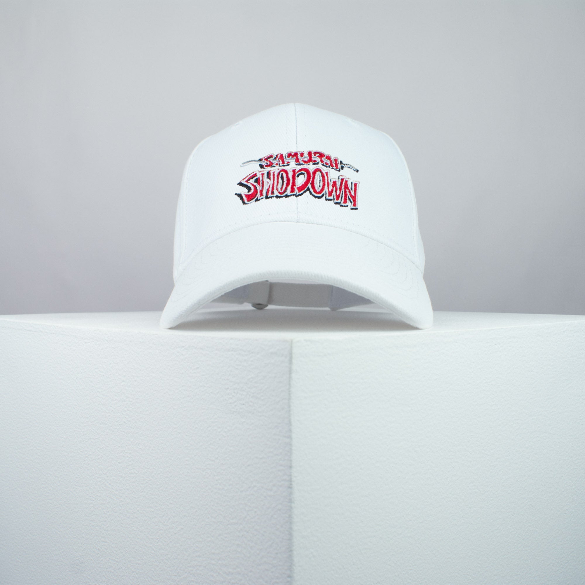 Samurai Shodown Nintendo Gameboy game embroidered baseball cap white / retro / vintage / gamer / gaming / embroidery / patch / hat / dad hat / cap / iron on patch / embroidered patch / badge / applique / embroidered / punk patches / trucker hat / snapback / caps / dad hats / baseball hat / mens hat / womens hat / embroidered hat / dad cap / embroidered cap