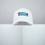 Santa Cruz embroidered baseball cap white / California / retro / vintage / beach / tree / embroidery / patch / dad / hat / cap / clothing // Hatty Hats / iron on patch / dad hat embroidered patch / badge / applique / embroidered / punk patches / trucker hat / snapback / caps / dad hats / baseball hat / mens hat / womens hat / embroidered hat / dad cap / embroidered cap