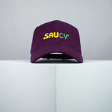 Saucy / Subway embroidered baseball cap burgundy / Subway / brand twisters / food / sticker / embroidery / patch / dad / hat / cap / clothing // Hatty Hats / iron on patch / dad hat embroidered patch / badge / applique / embroidered / punk patches / trucker hat / snapback / caps / dad hats / baseball hat / mens hat / womens hat / embroidered hat / dad cap / embroidered cap