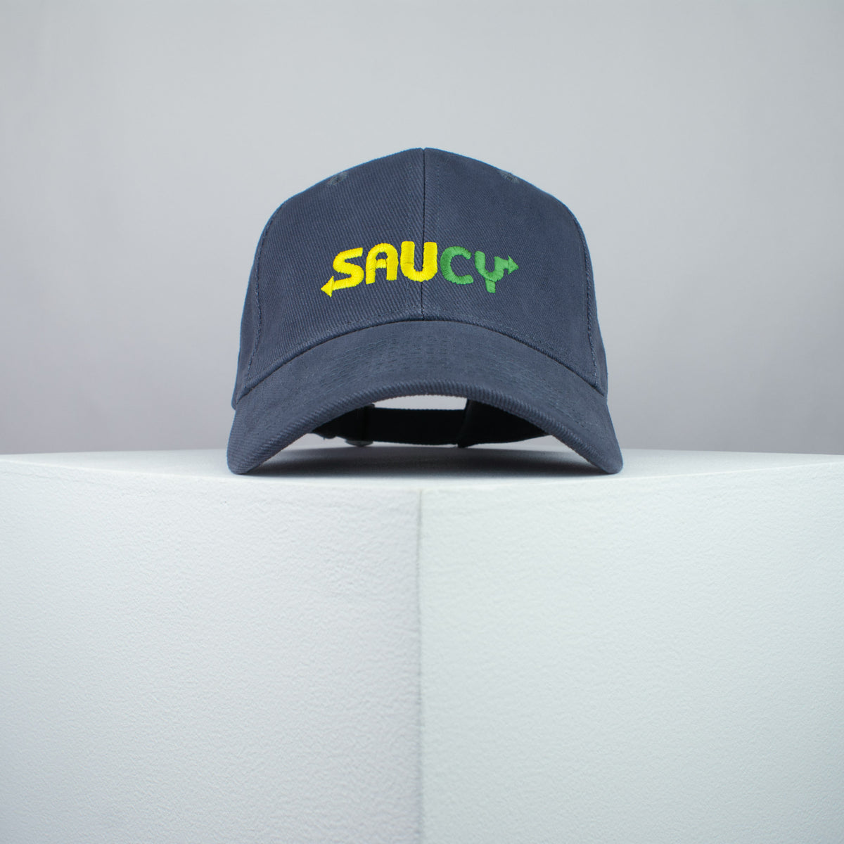 Saucy / Subway embroidered baseball cap grey / Subway / brand twisters / food / sticker / embroidery / patch / dad / hat / cap / clothing // Hatty Hats / iron on patch / dad hat embroidered patch / badge / applique / embroidered / punk patches / trucker hat / snapback / caps / dad hats / baseball hat / mens hat / womens hat / embroidered hat / dad cap / embroidered cap