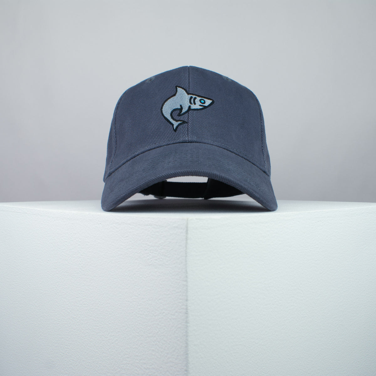 Shark embroidered baseball cap grey / ocean / baby / animal / sharks / embroidery / patch / hat / dad hat / cap / iron on patch / embroidered patch / badge / applique / embroidered / punk patches / trucker hat / snapback / caps / dad hats / baseball hat / mens hat / womens hat / embroidered hat / dad cap / embroidered cap