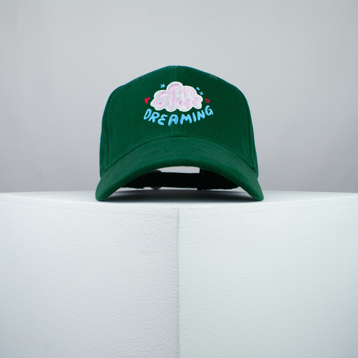 Still dreaming embroidered baseball cap green / yoga / meditation / anxiety / gift for her / embroidery / patch / hat / dad hat / cap / iron on patch / embroidered patch / badge / applique / embroidered / punk patches / trucker hat / snapback / caps / dad hats / baseball hat / mens hat / womens hat / embroidered hat / dad cap / embroidered cap