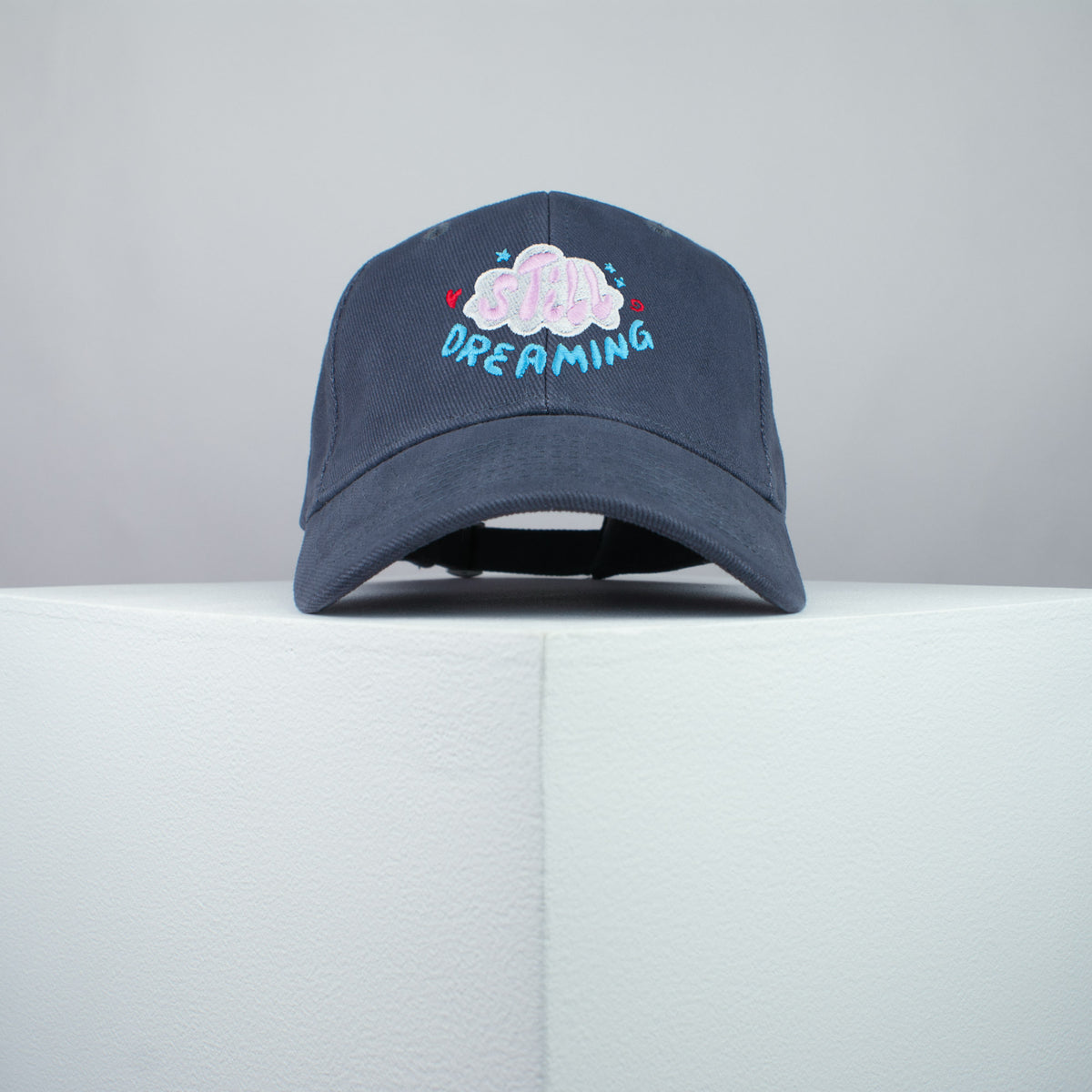 Still dreaming embroidered baseball cap grey / yoga / meditation / anxiety / gift for her / embroidery / patch / hat / dad hat / cap / iron on patch / embroidered patch / badge / applique / embroidered / punk patches / trucker hat / snapback / caps / dad hats / baseball hat / mens hat / womens hat / embroidered hat / dad cap / embroidered cap