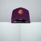 Sunset wave embroidered baseball cap burgundy / japanese / gift / ocean / embroidery / patch / hat / dad hat / cap / iron on patch / embroidered patch / badge / applique / embroidered / punk patches / trucker hat / snapback / caps / dad hats / baseball hat / mens hat / womens hat / embroidered hat / dad cap / embroidered cap