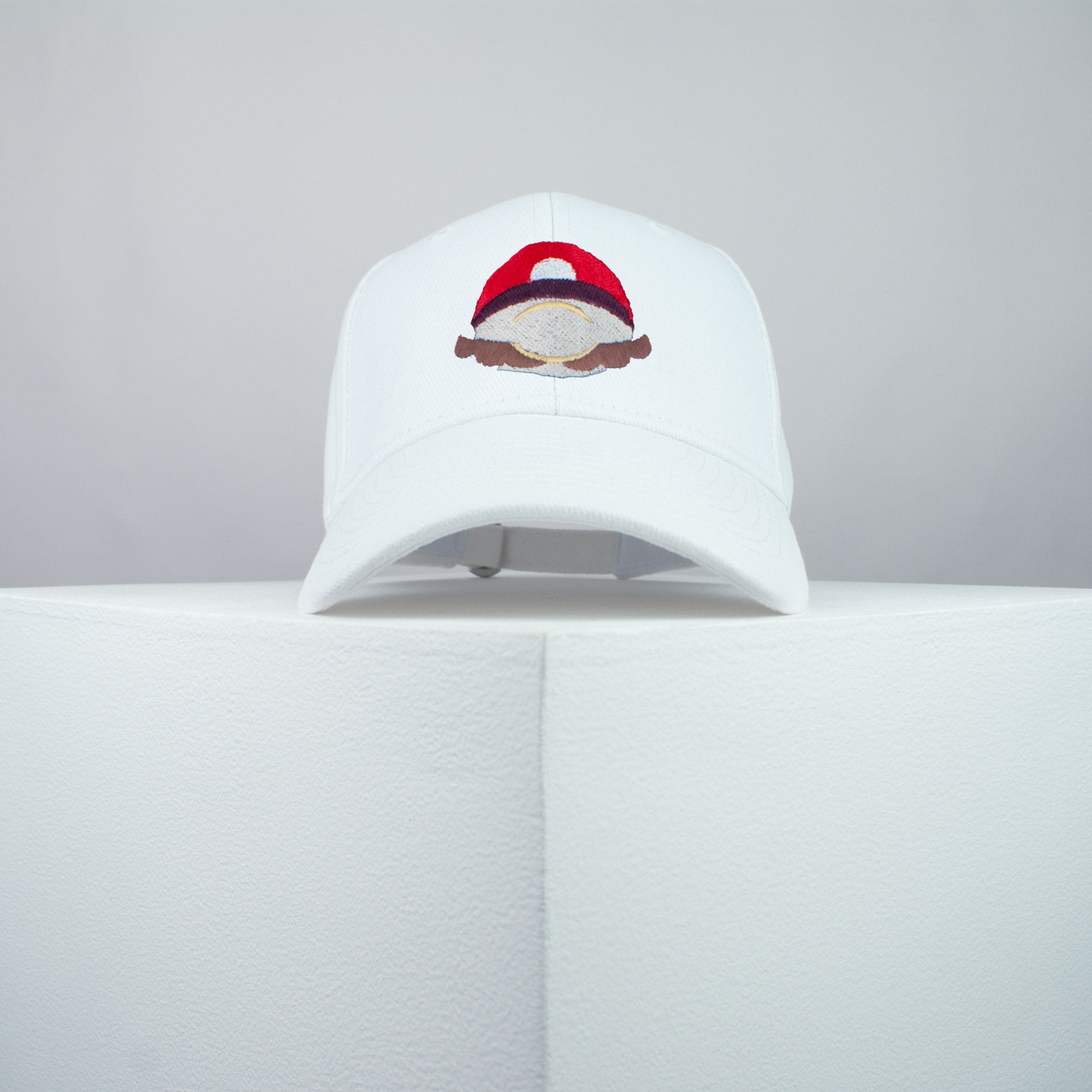 Super Mario embroidered baseball cap white / mario / nintendo / gamer / gaming / embroidery / patch / hat / dad hat / cap / iron on patch / embroidered patch / badge / applique / embroidered / punk patches / trucker hat / snapback / caps / dad hats / baseball hat / mens hat / womens hat / embroidered hat / dad cap / embroidered cap