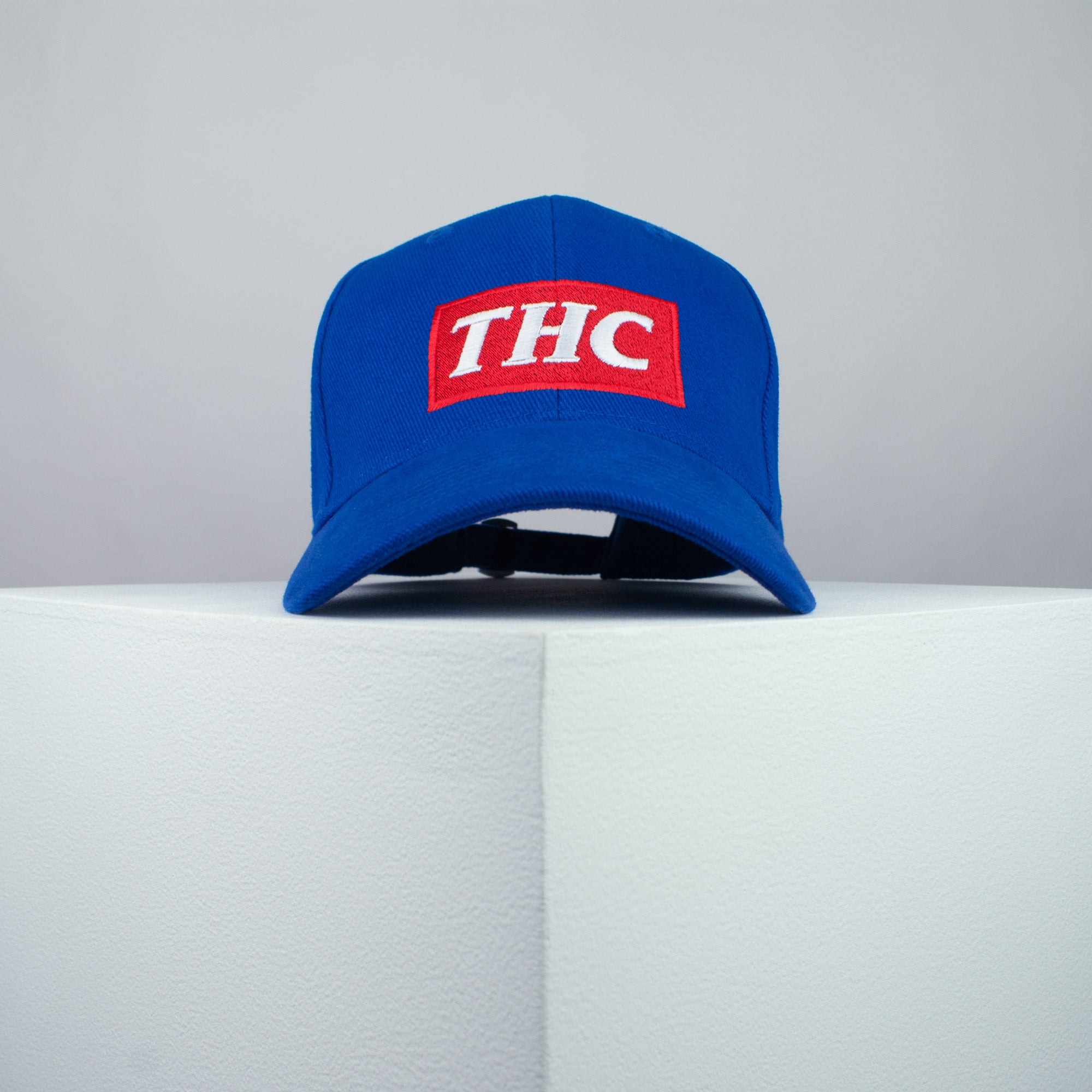 THC / KFC embroidered baseball cap blue / brand twisters / cannabis / weed / food / embroidery / patch / dad / hat / cap / clothing // Hatty Hats / iron on patch / dad hat embroidered patch / badge / applique / embroidered / punk patches / trucker hat / snapback / caps / dad hats / baseball hat / mens hat / womens hat / embroidered hat / dad cap / embroidered cap