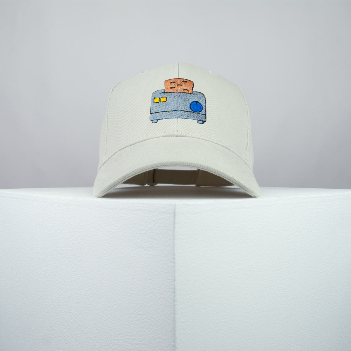 Toaster embroidered baseball cap beige / kitchen / bread / miniature / food / embroidery / patch / hat / dad hat / cap / iron on patch / embroidered patch / badge / applique / embroidered / punk patches / trucker hat / snapback / caps / dad hats / baseball hat / mens hat / womens hat / embroidered hat / dad cap / embroidered cap