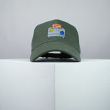 Toaster embroidered baseball cap olive green / kitchen / bread / miniature / food / embroidery / patch / hat / dad hat / cap / iron on patch / embroidered patch / badge / applique / embroidered / punk patches / trucker hat / snapback / caps / dad hats / baseball hat / mens hat / womens hat / embroidered hat / dad cap / embroidered cap
