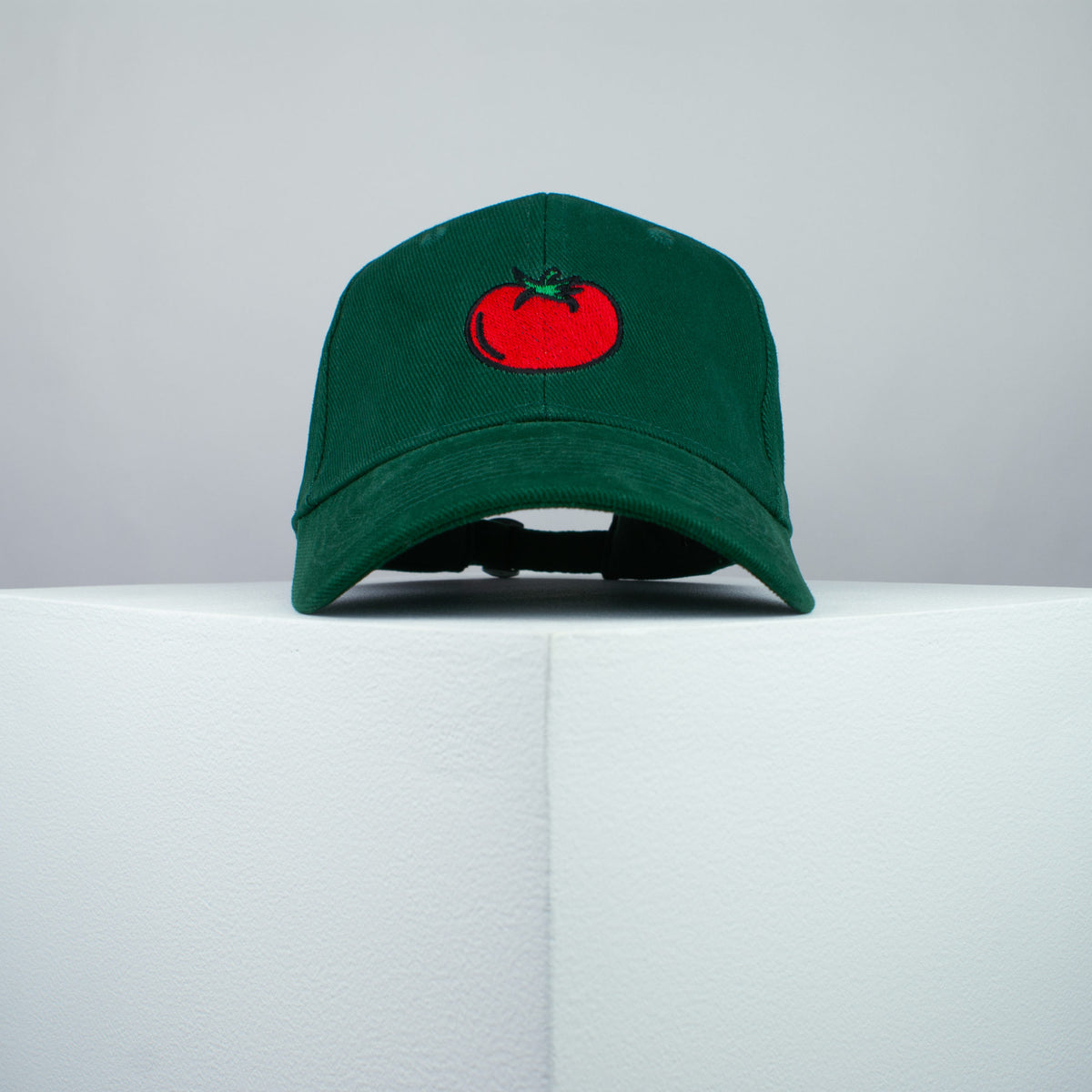Tomato embroidered baseball cap green / vegan / gift / food / embroidery / patch / hat / dad hat / cap / iron on patch / embroidered patch / badge / applique / embroidered / punk patches / trucker hat / snapback / caps / dad hats / baseball hat / mens hat / womens hat / embroidered hat / dad cap / embroidered cap