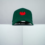 Tomato embroidered baseball cap green / vegan / gift / food / embroidery / patch / hat / dad hat / cap / iron on patch / embroidered patch / badge / applique / embroidered / punk patches / trucker hat / snapback / caps / dad hats / baseball hat / mens hat / womens hat / embroidered hat / dad cap / embroidered cap