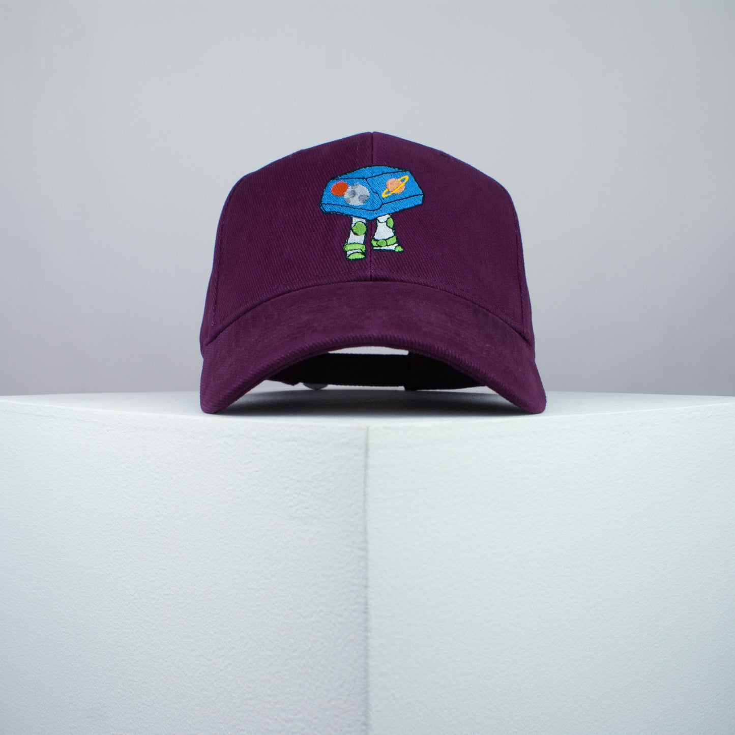 Toy Story Buzz Lightyear Pizza Planet embroidered baseball cap burgundy / pizza / space / woody / disney / embroidery / patch / dad / hat / cap / clothing // Hatty Hats / iron on patch / dad hat embroidered patch / badge / applique / embroidered / punk patches / trucker hat / snapback / caps / dad hats / baseball hat / mens hat / womens hat / embroidered hat / dad cap / embroidered cap