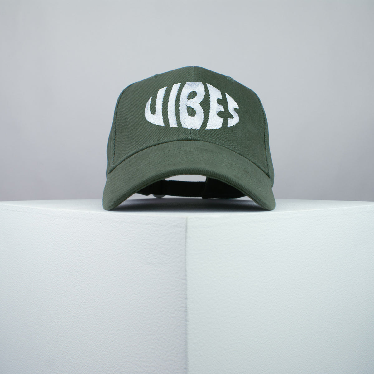 Vibes embroidered baseball cap olive green / meme / good / festival / hippie / embroidery / patch / hat / dad hat / cap / iron on patch / embroidered patch / badge / applique / embroidered / punk patches / trucker hat / snapback / caps / dad hats / baseball hat / mens hat / womens hat / embroidered hat / dad cap / embroidered cap