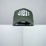 Vibes embroidered baseball cap olive green / meme / good / festival / hippie / embroidery / patch / hat / dad hat / cap / iron on patch / embroidered patch / badge / applique / embroidered / punk patches / trucker hat / snapback / caps / dad hats / baseball hat / mens hat / womens hat / embroidered hat / dad cap / embroidered cap