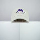 Super Mario Waluigi embroidered baseball cap beige / mario / nintendo / gamer / gaming / embroidery / patch / hat / dad hat / cap / iron on patch / embroidered patch / badge / applique / embroidered / punk patches / trucker hat / snapback / caps / dad hats / baseball hat / mens hat / womens hat / embroidered hat / dad cap / embroidered cap