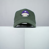 Super Mario Waluigi embroidered baseball cap olive green / mario / nintendo / gamer / gaming / embroidery / patch / hat / dad hat / cap / iron on patch / embroidered patch / badge / applique / embroidered / punk patches / trucker hat / snapback / caps / dad hats / baseball hat / mens hat / womens hat / embroidered hat / dad cap / embroidered cap