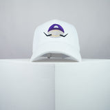 Super Mario Waluigi embroidered baseball cap white / mario / nintendo / gamer / gaming / embroidery / patch / hat / dad hat / cap / iron on patch / embroidered patch / badge / applique / embroidered / punk patches / trucker hat / snapback / caps / dad hats / baseball hat / mens hat / womens hat / embroidered hat / dad cap / embroidered cap