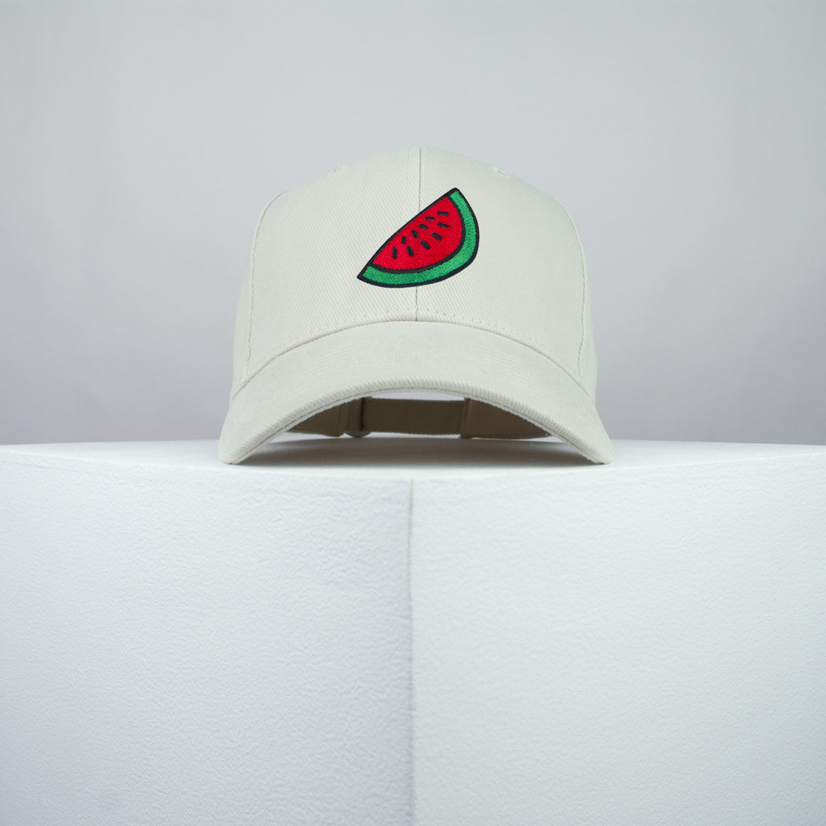 Watermelon embroidered baseball cap beige / melon / summer / fruit / vegan / embroidery / patch / hat / dad hat / cap / iron on patch / embroidered patch / badge / applique / embroidered / punk patches / trucker hat / snapback / caps / dad hats / baseball hat / mens hat / womens hat / embroidered hat / dad cap / embroidered cap