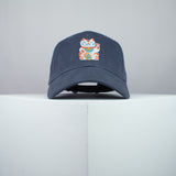 Waving cat embroidered baseball cap grey / japan / japanese / cat / cute / streetwear / embroidery / patch / dad / hat / cap / clothing // Hatty Hats / iron on patch / dad hat embroidered patch / badge / applique / embroidered / punk patches / trucker hat / snapback / caps / dad hats / baseball hat / mens hat / womens hat / embroidered hat / dad cap / embroidered cap