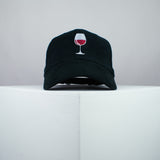 Wine Glass embroidered baseball cap black / bottle /glasses / wedding / bridesmaid / embroidery / patch / hat / dad hat / cap / iron on patch / embroidered patch / badge / applique / embroidered / punk patches / trucker hat / snapback / caps / dad hats / baseball hat / mens hat / womens hat / embroidered hat / dad cap / embroidered cap