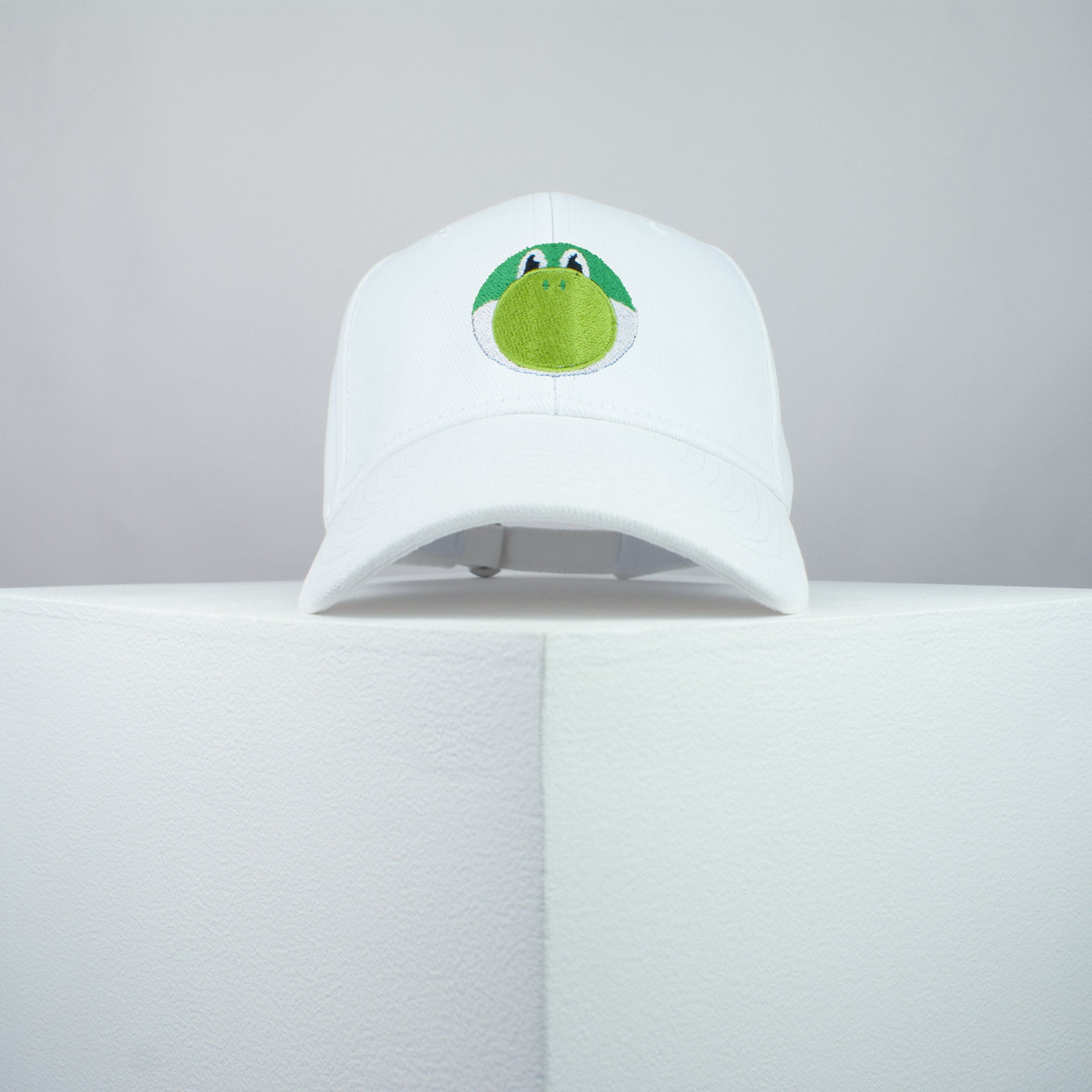 Super Mario Yoshi embroidered baseball cap white / mario / nintendo / gamer / gaming / embroidery / patch / hat / dad hat / cap / iron on patch / embroidered patch / badge / applique / embroidered / punk patches / trucker hat / snapback / caps / dad hats / baseball hat / mens hat / womens hat / embroidered hat / dad cap / embroidered cap