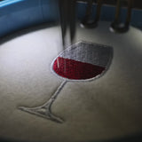 Wine Glass Iron on Patch