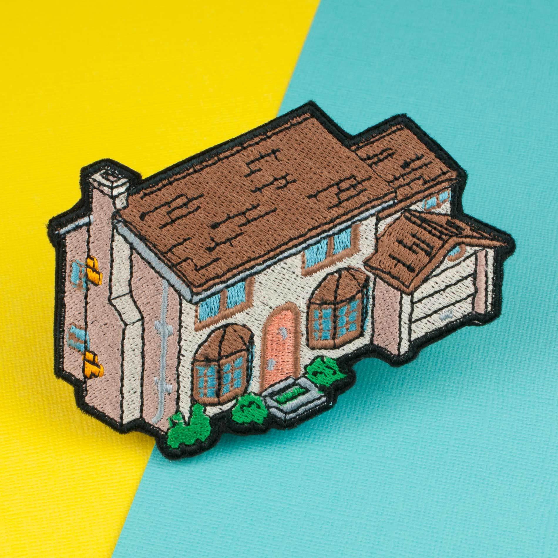742 Evergreen terrace iron on patch (simpsons house - the simpsons) / simpsons / patches / the simpsons / embroidery / patch / enamel pin / pin / embroidered patch / back patch / patches for jackets / badge / applique / embroidered / feminist patch / punk patches / iron on patches / punk patch / band patches / backpatch / patches iron on / appliques / sew on patch / jacket patch